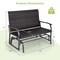 Costway 2-Person Outdoor Swing Glider Bench with Quick Dry Foam Seat & Heavy-Duty Metal Gliding Arms All Weather
